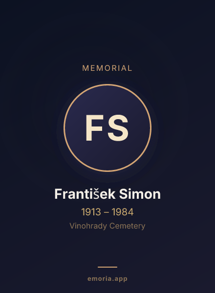 Memorial portrait of František Simon