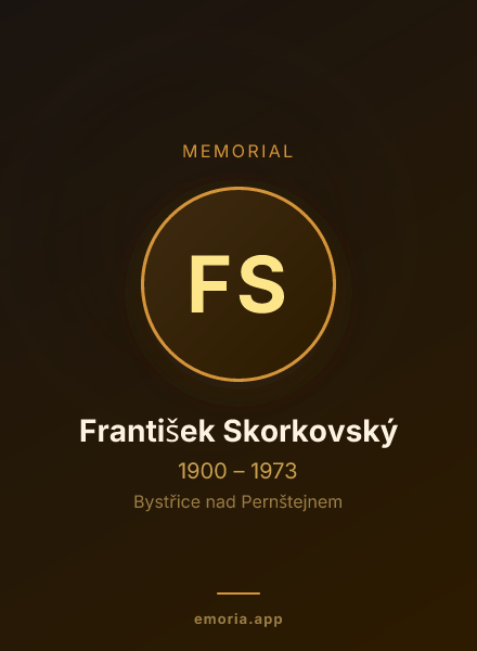 Memorial portrait of František Skorkovský