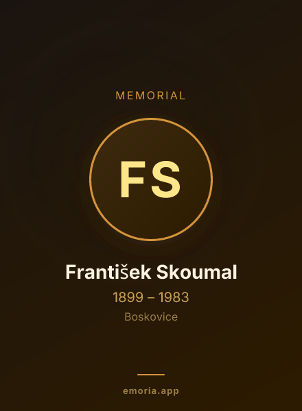 Memorial portrait of František Skoumal