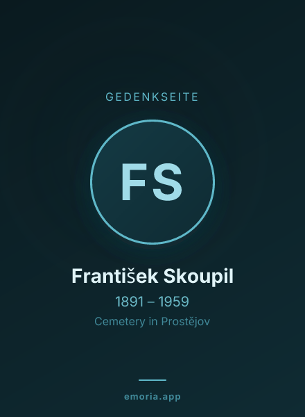 Gedenkportrait von František Skoupil