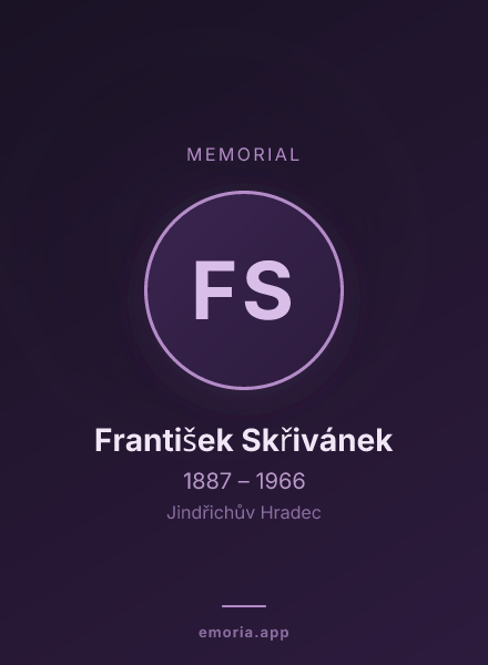 Memorial portrait of František Skřivánek