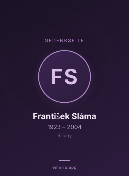 Gedenkportrait von František Sláma