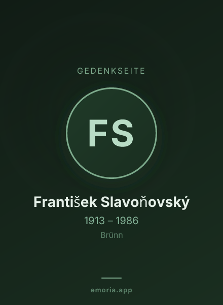 Gedenkportrait von František Slavoňovský