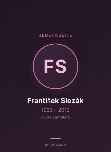 Gedenkportrait von František Slezák