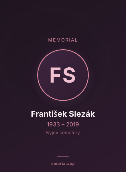 Memorial portrait of František Slezák