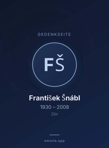 Gedenkportrait von František Šnábl