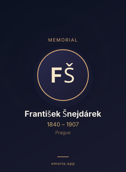 Memorial portrait of František Šnejdárek