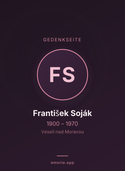 Gedenkportrait von František Soják