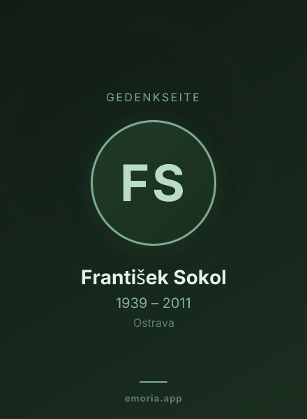 Gedenkportrait von František Sokol