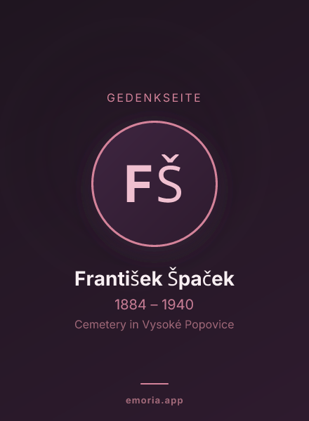 Gedenkportrait von František Špaček