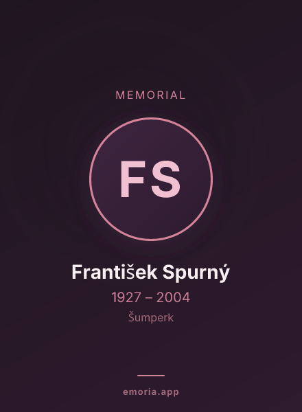 Memorial portrait of František Spurný