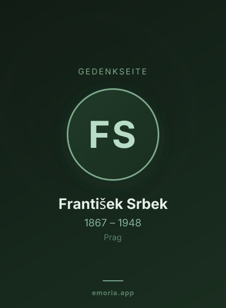 Gedenkportrait von František Srbek