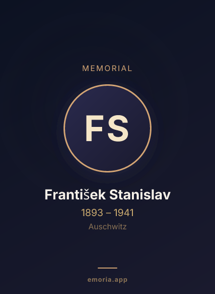 Memorial portrait of František Stanislav