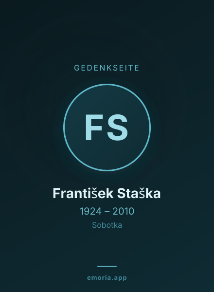 Gedenkportrait von František Staška