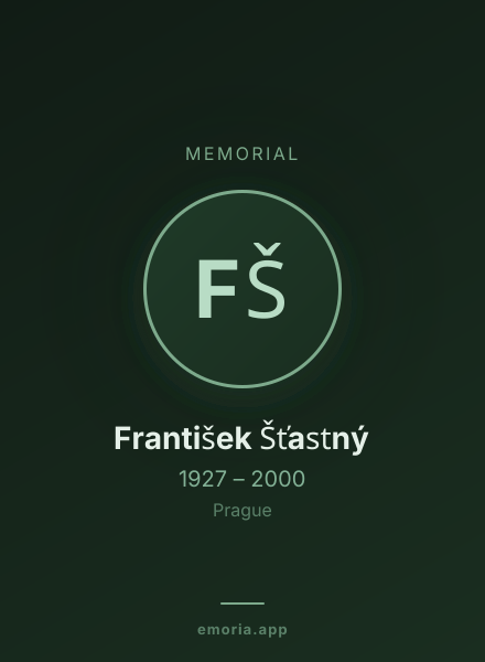 Memorial portrait of František Šťastný