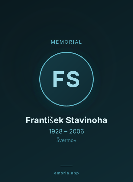 Memorial portrait of František Stavinoha