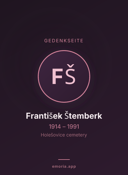 Gedenkportrait von František Štemberk