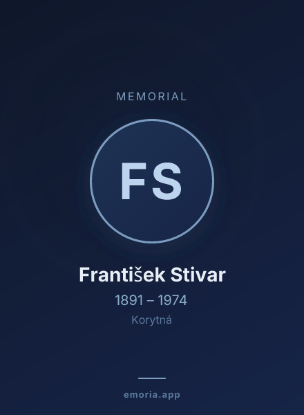Memorial portrait of František Stivar