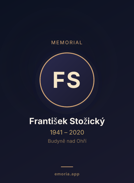 Memorial portrait of František Stožický