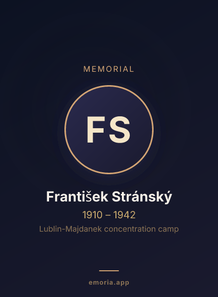 Memorial portrait of František Stránský