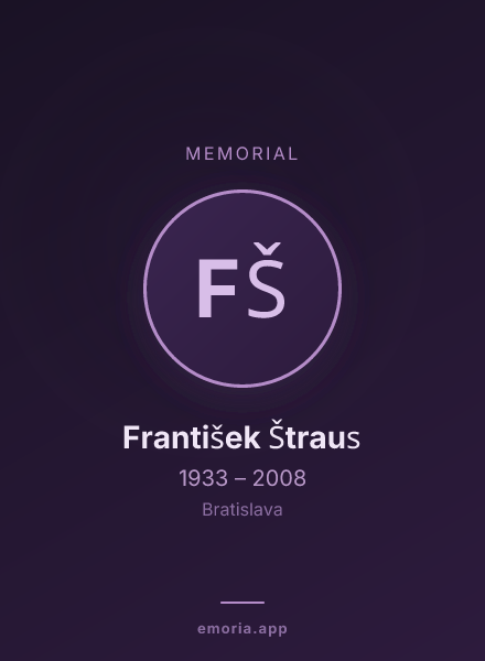 Memorial portrait of František Štraus