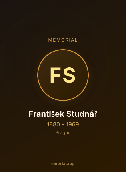 Memorial portrait of František Studnář