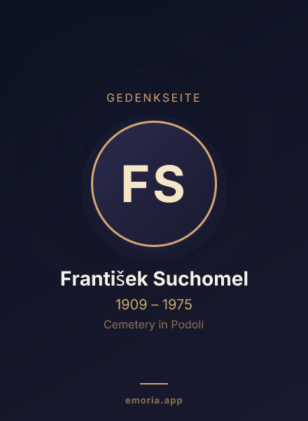 Gedenkportrait von František Suchomel