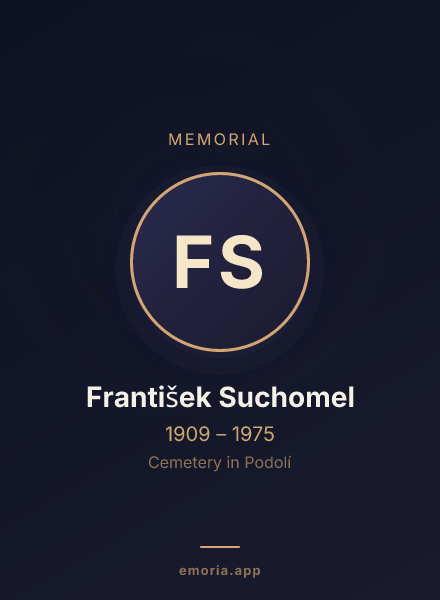 Memorial portrait of František Suchomel