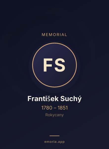 Memorial portrait of František Suchý