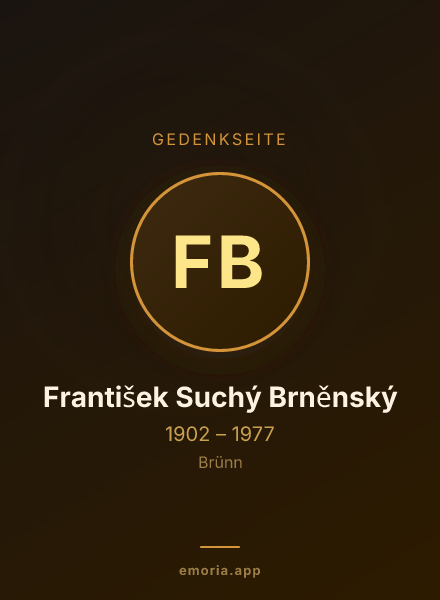Gedenkportrait von František Suchý Brněnský