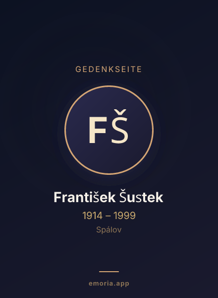 Gedenkportrait von František Šustek