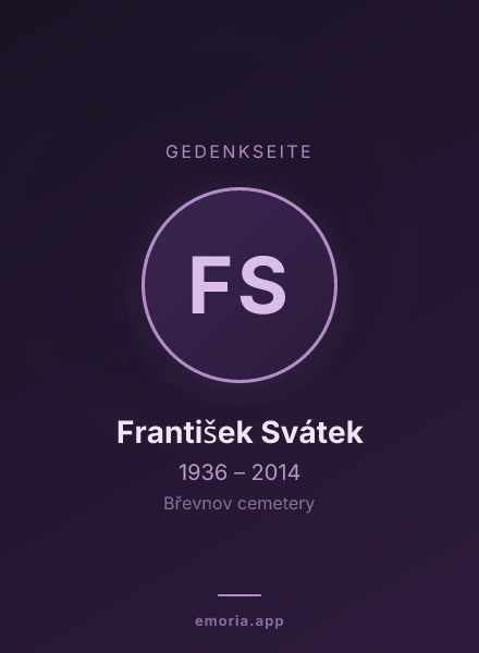 Gedenkportrait von František Svátek
