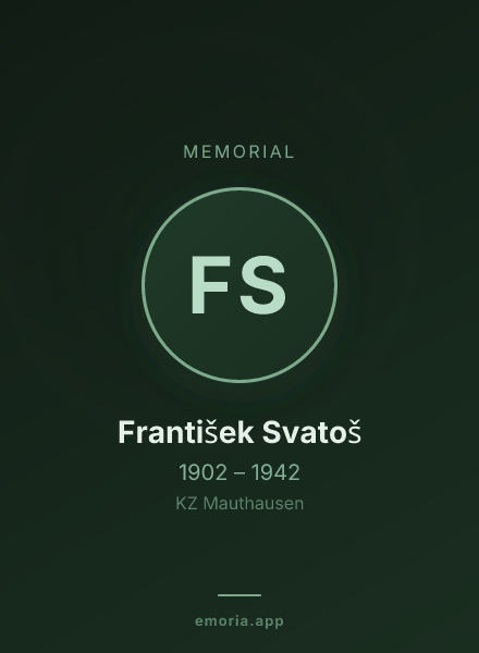 Memorial portrait of František Svatoš