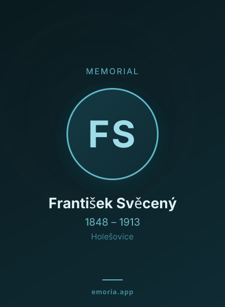 Memorial portrait of František Svěcený