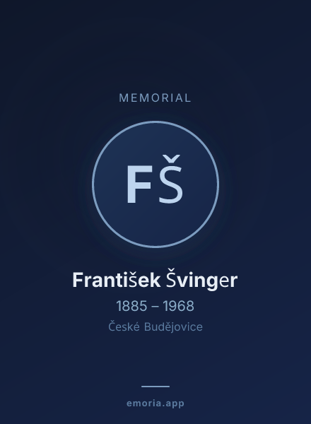 Memorial portrait of František Švinger