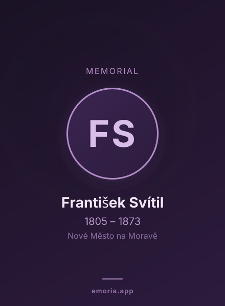 Memorial portrait of František Svítil