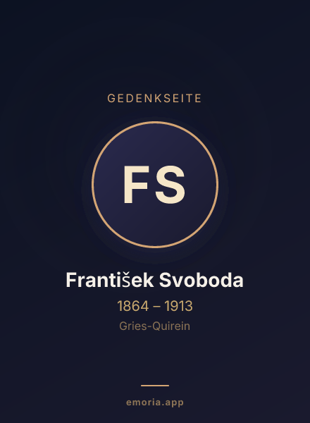 Gedenkportrait von František Svoboda