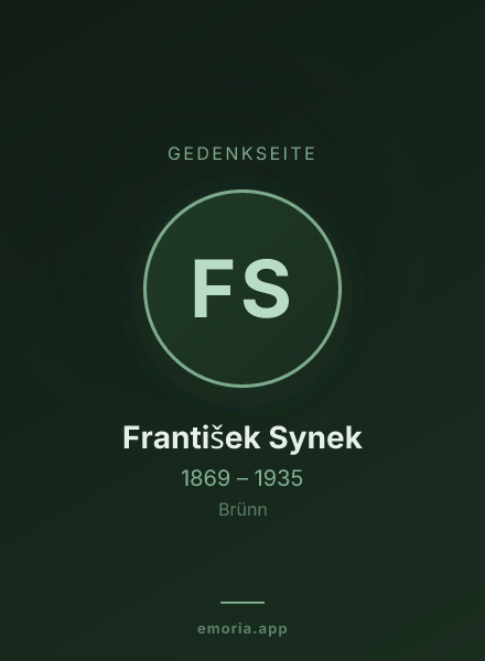 Gedenkportrait von František Synek