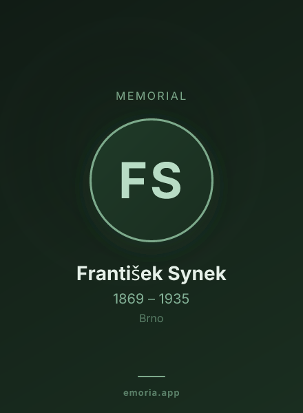 Memorial portrait of František Synek