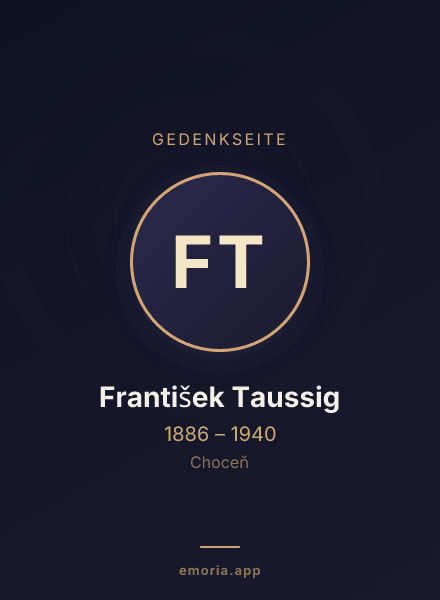 Gedenkportrait von František Taussig