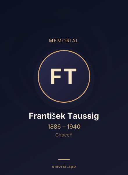 Memorial portrait of František Taussig