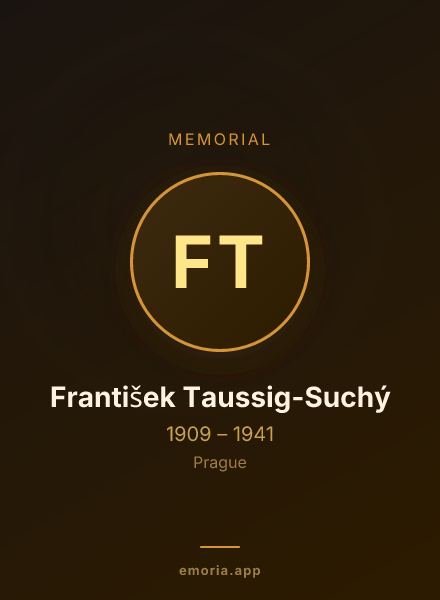 Memorial portrait of František Taussig-Suchý