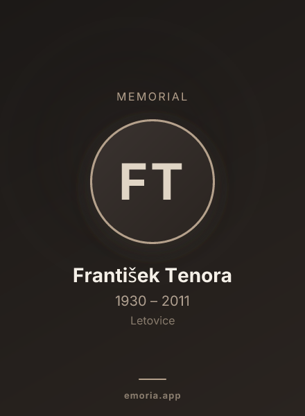 Memorial portrait of František Tenora