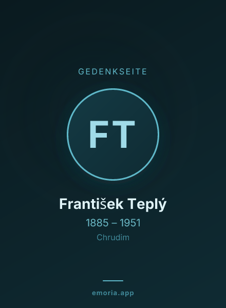 Gedenkportrait von František Teplý