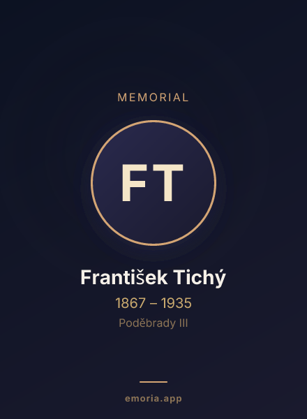 Memorial portrait of František Tichý