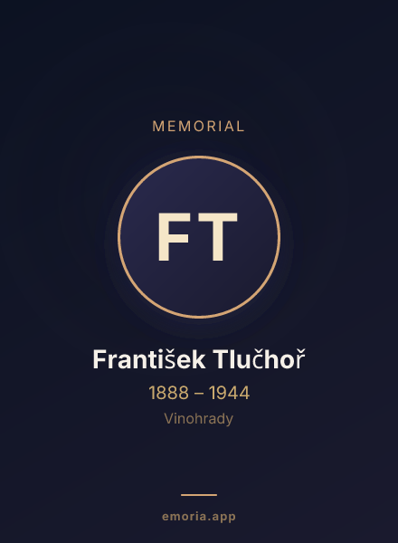 Memorial portrait of František Tlučhoř