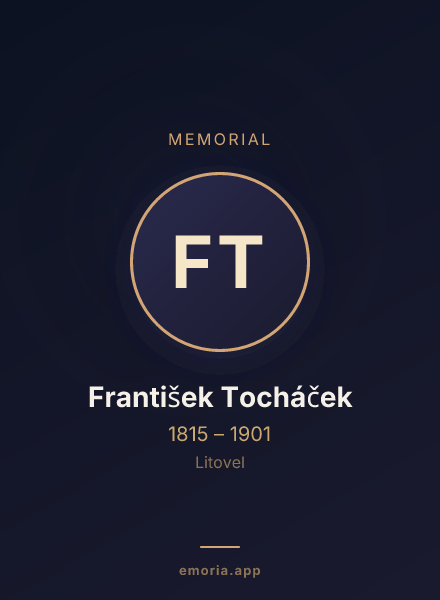 Memorial portrait of František Tocháček