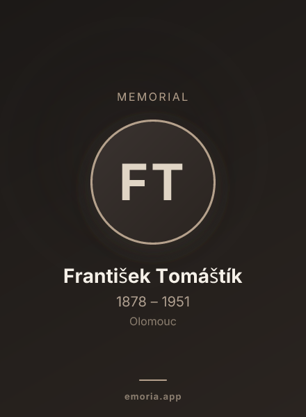 Memorial portrait of František Tomáštík