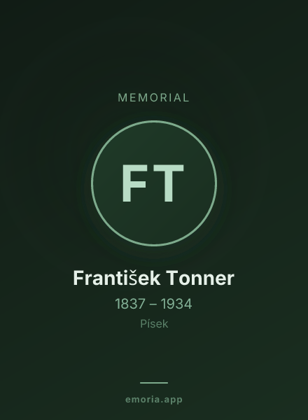 Memorial portrait of František Tonner