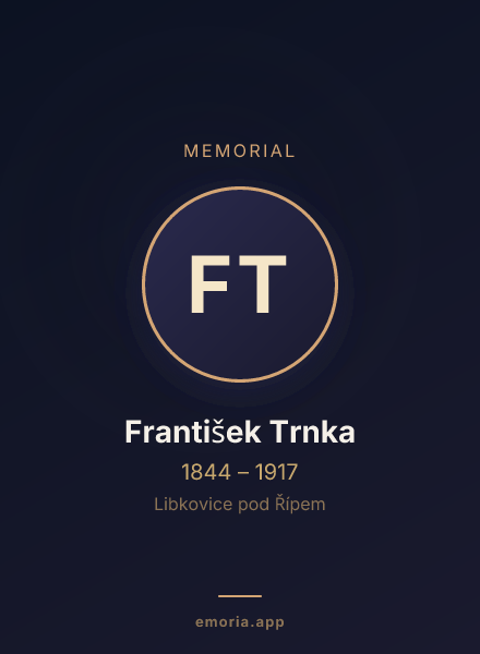 Memorial portrait of František Trnka
